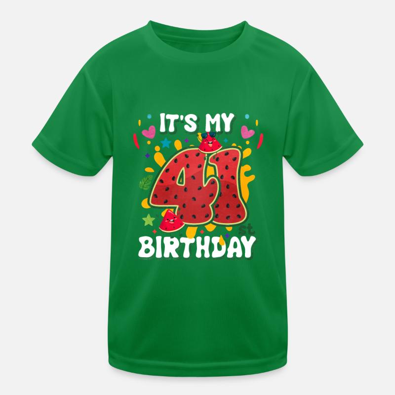 41. Geburtstag Wassermelone Kinder Funktions-T-Shirt