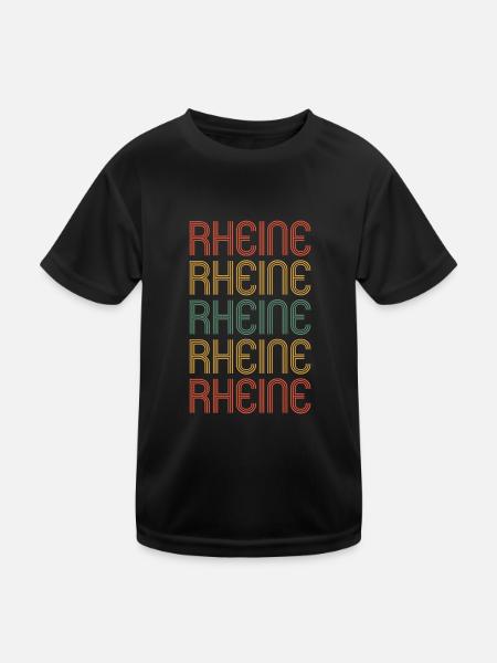 Rheinerin Rheiner Rheine - Kinder Funktions-T-Shirt - Schwarz - Vorne