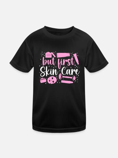 Cute Licensed Esthetician Skincare - Kinder Funktions-T-Shirt - Schwarz - Vorne