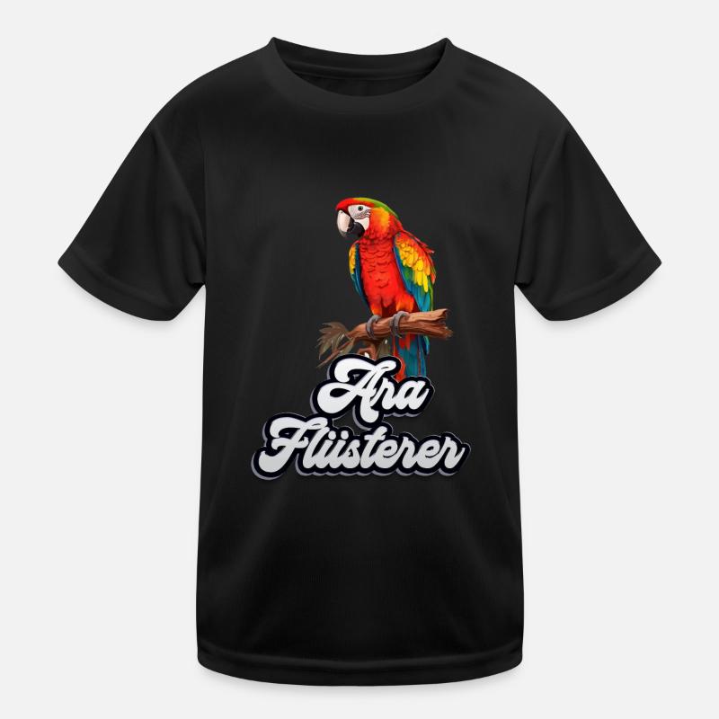 Ara Flüsterer Macaw Whisperer Papageien Fan Kinder Funktions-T-Shirt