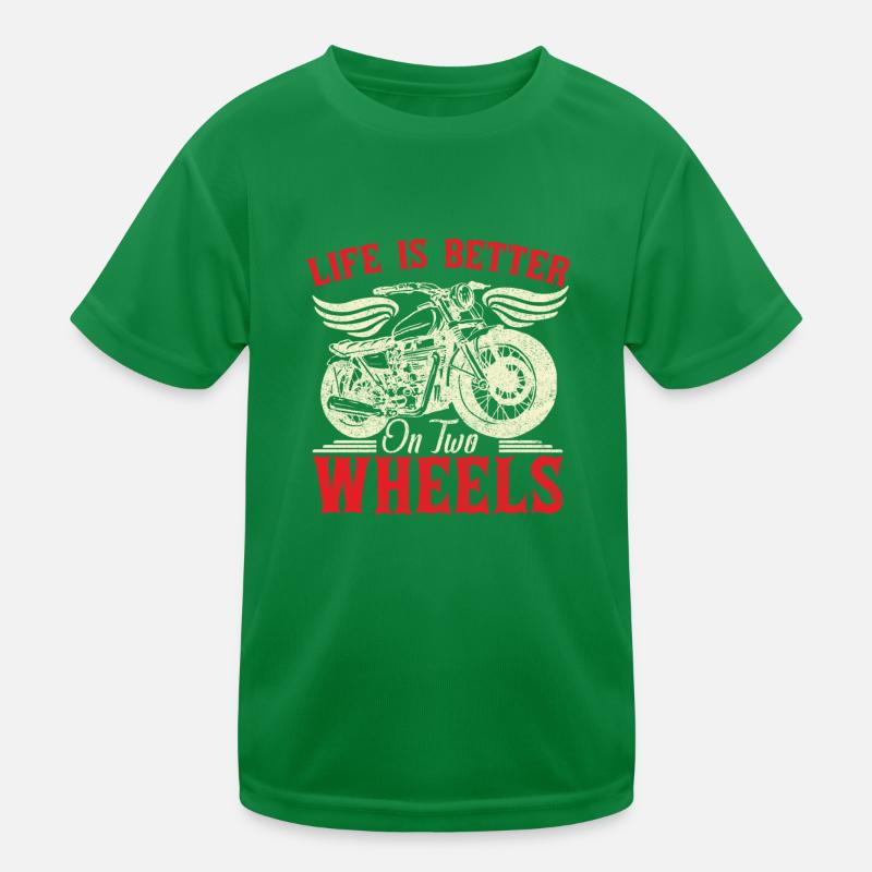 Life Is Better On Two Wheels Kids Functional T-Shirt