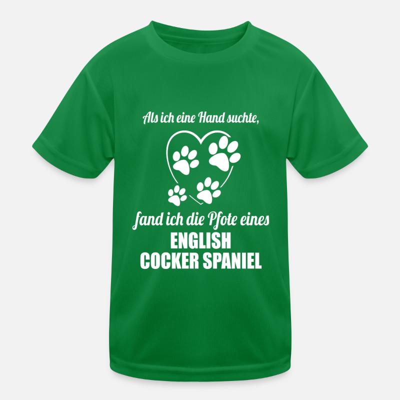 Hand & Pfote - Spruch - English Cocker Spaniel Kinder Funktions-T-Shirt
