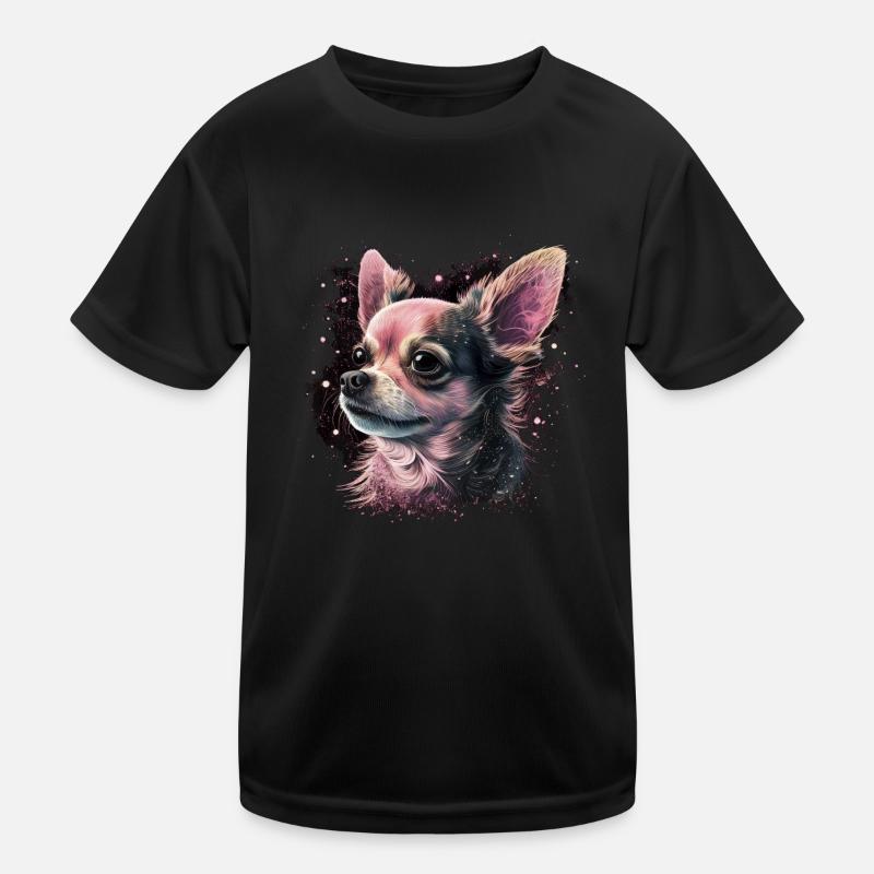 Chihuahua | Pretty Pink Rosa Mädchen Hunde Mama Kinder Funktions-T-Shirt