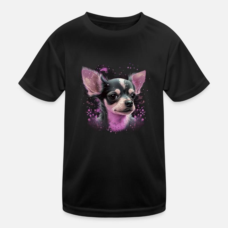Chihuahua | Pretty Pink Rosa Mädchen Hunde Mama Kinder Funktions-T-Shirt