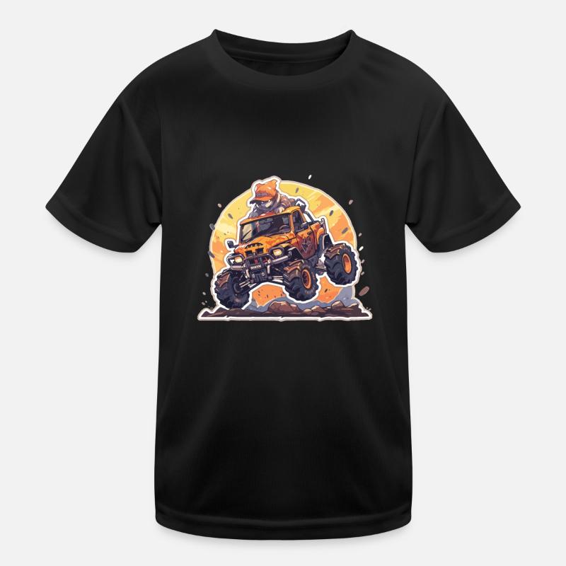 Monstertruck Kinder Funktions-T-Shirt