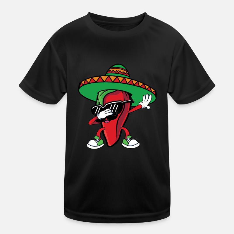 Funny Dabbing Chili Mexican Pepper Cinco De Mayo Kinder Funktions-T-Shirt