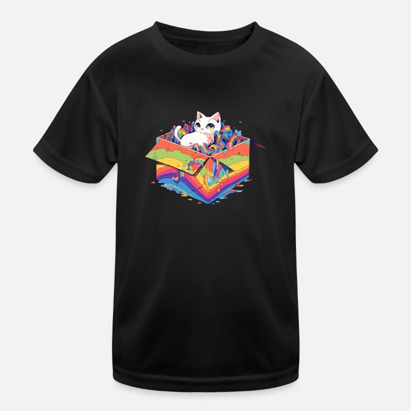 Rainbow LGBT Community Cutie Kitty Pride Lesbian Kids Functional T-Shirt