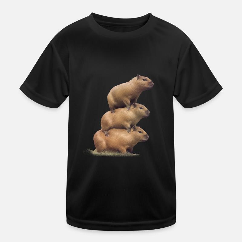Capybara-Turm Kinder Funktions-T-Shirt
