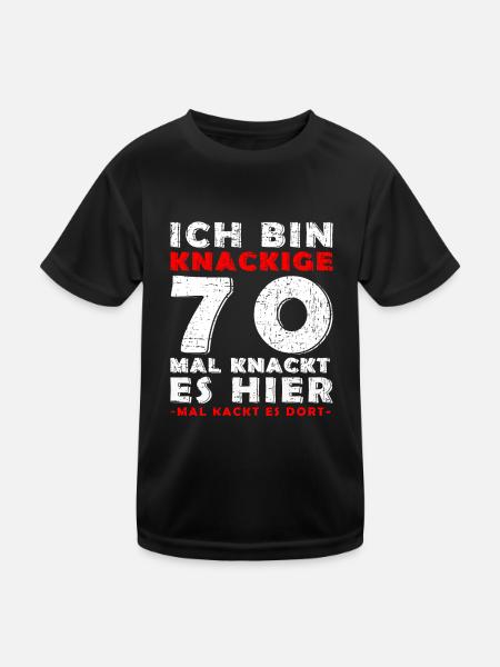70 Geburtstag 70 Jahre Siebzig Geburtstag 1950 - Kinder Funktions-T-Shirt - Schwarz - Vorne