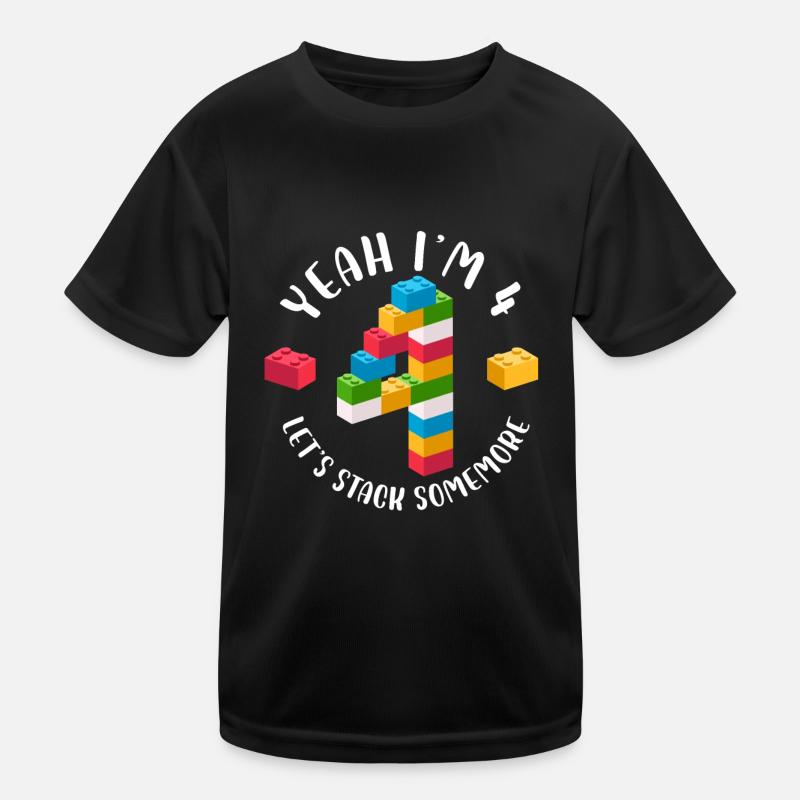 Yeah I'm 4 Let's stack some more Kinder Funktions-T-Shirt