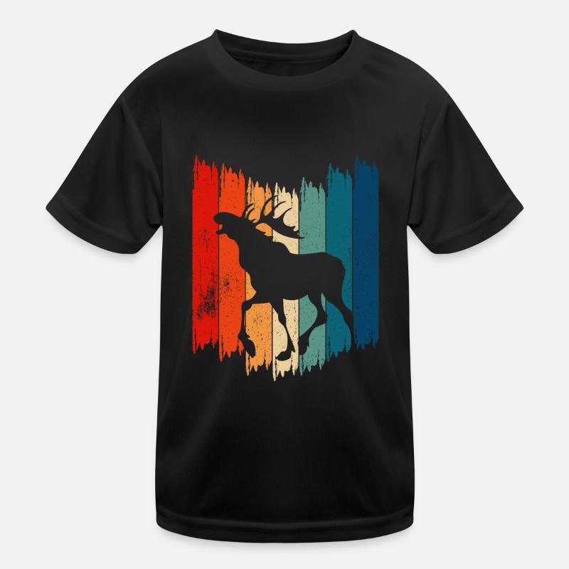 Retro Moose Vintage Moose Kinder Funktions-T-Shirt