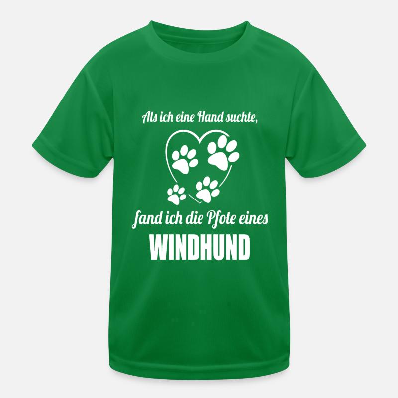 Hand & Pfote - Spruch - Windhund Kinder Funktions-T-Shirt