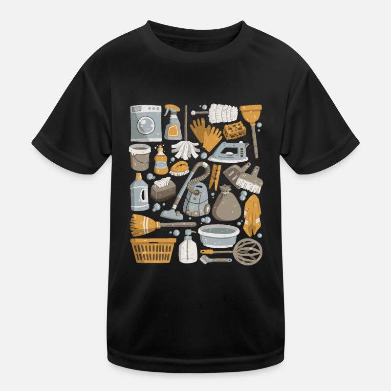 House cleaning - cleaning, mopping, cleaning Kids Functional T-Shirt