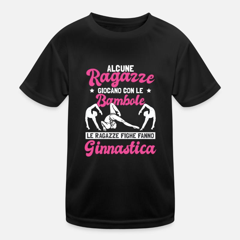 Ginnasta Ginnastica Ritmica Ginnastica Artistica - Maglietta sportiva per bambini - nero