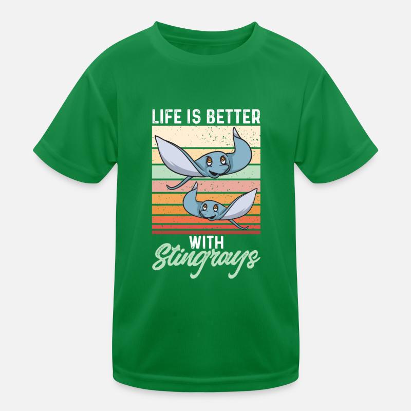 Stachelrochen Mantarochen Ozean Rochen Kinder Funktions-T-Shirt