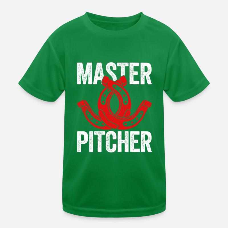 Master Pitcher Horseshoe Pitching Kids Functional T-Shirt