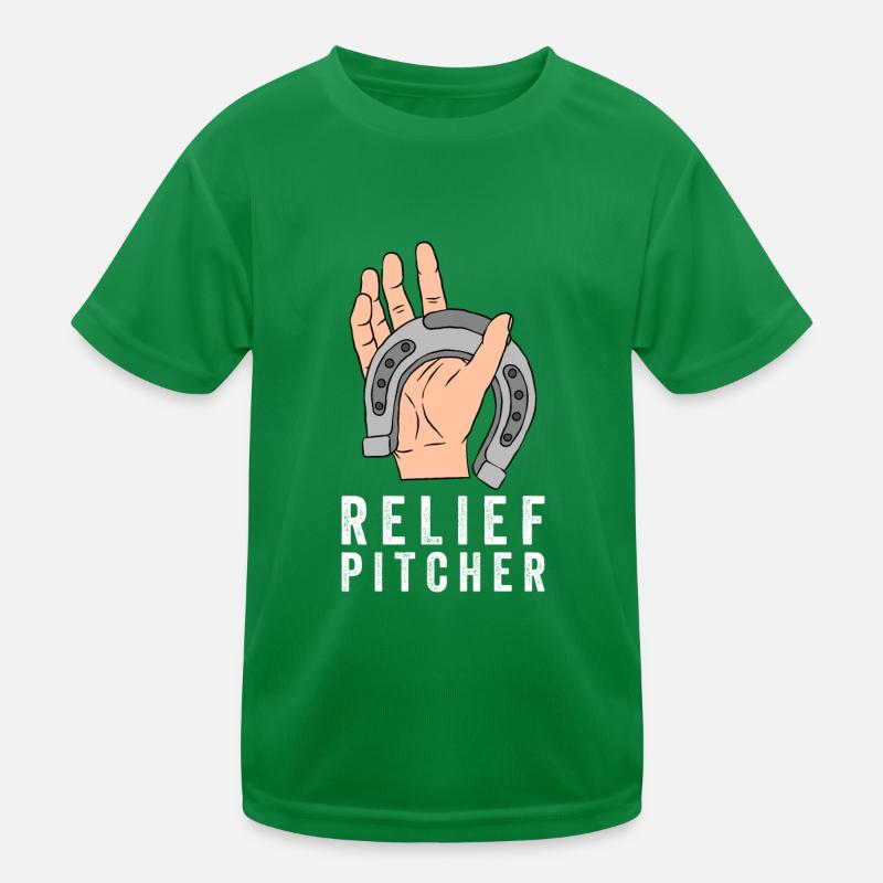 Relief Pitcher Horseshoe Pitching Kids Functional T-Shirt