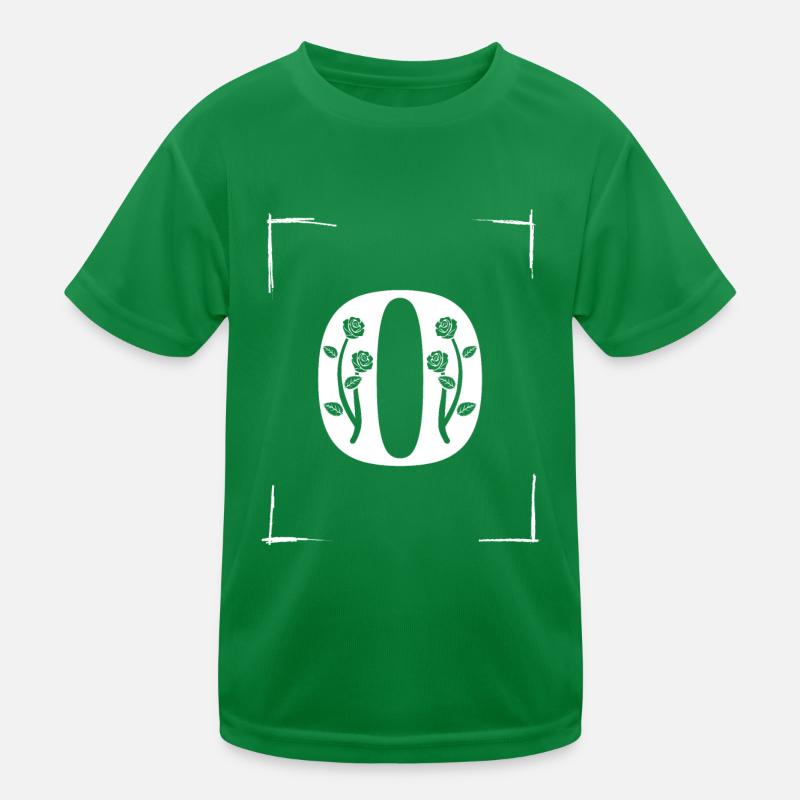 letter O initial Kids Functional T-Shirt
