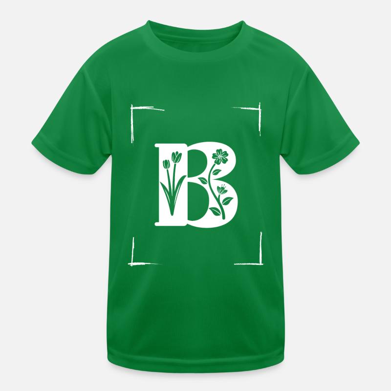 letter B initial Kids Functional T-Shirt