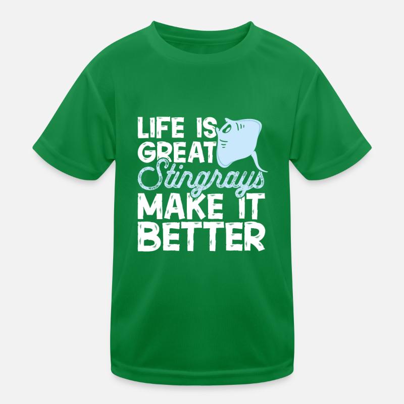 Stachelrochen Mantarochen Ozean Rochen Kinder Funktions-T-Shirt