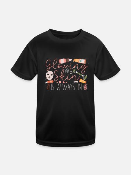 Cute Licensed Esthetician Skincare - Kinder Funktions-T-Shirt - Schwarz - Vorne