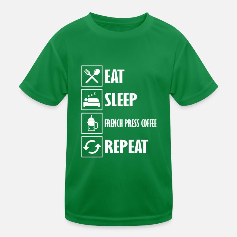 French pressed coffee Kids Functional T-Shirt