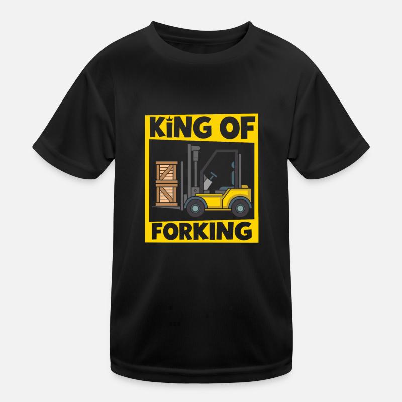 Forklift Driver Warehouse Forklift Kids Functional T-Shirt
