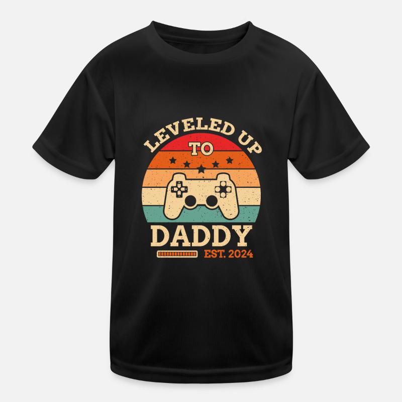 Level Up To Daddy 2024 Kinder Funktions-T-Shirt
