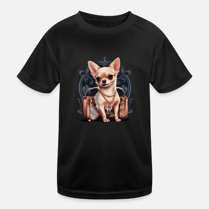 Chihuahua rose | pink Sac à main chiot mignon T-shirt sport Enfant