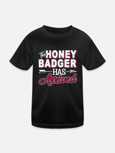 Honey Badger The Honey Badger Has Arrived - Kids Functional T-Shirt - black - Front
