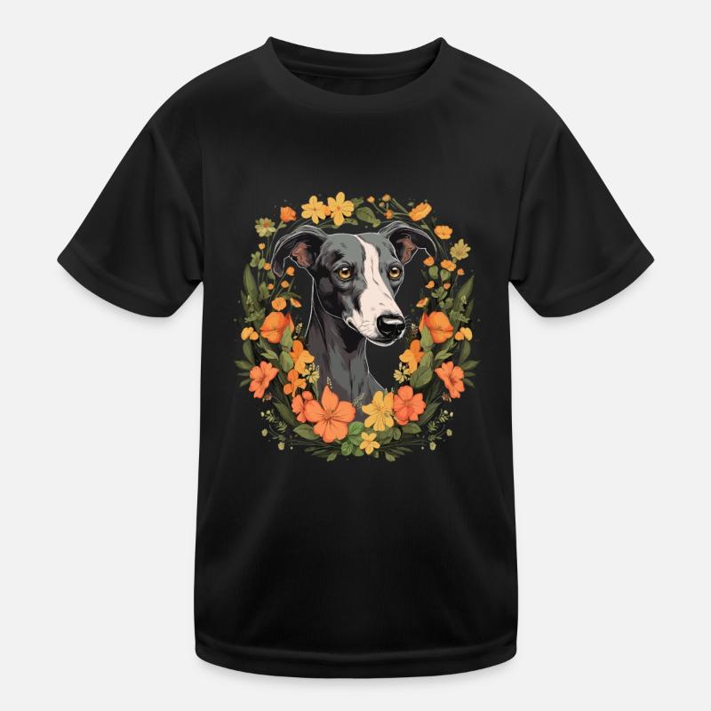 Whippet Hund Geschenk Kinder Funktions-T-Shirt
