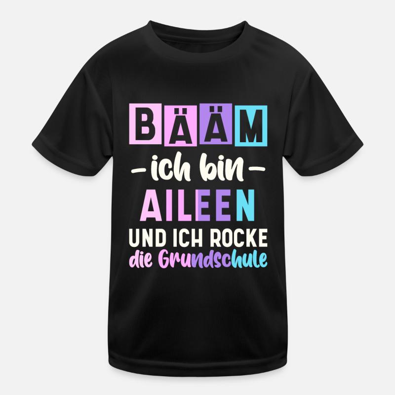 Name Aileen Geschenk Grundschule Kinder Funktions-T-Shirt