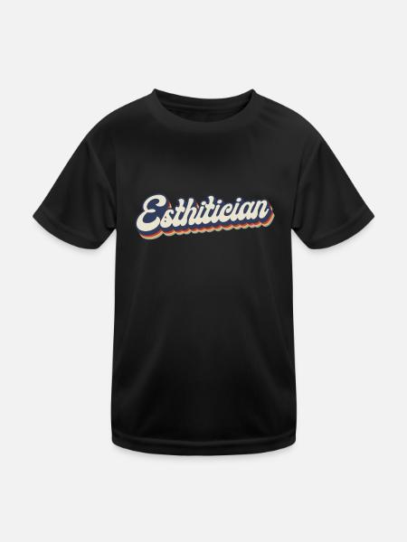Cute Licensed Esthetician Skincare - Kinder Funktions-T-Shirt - Schwarz - Vorne