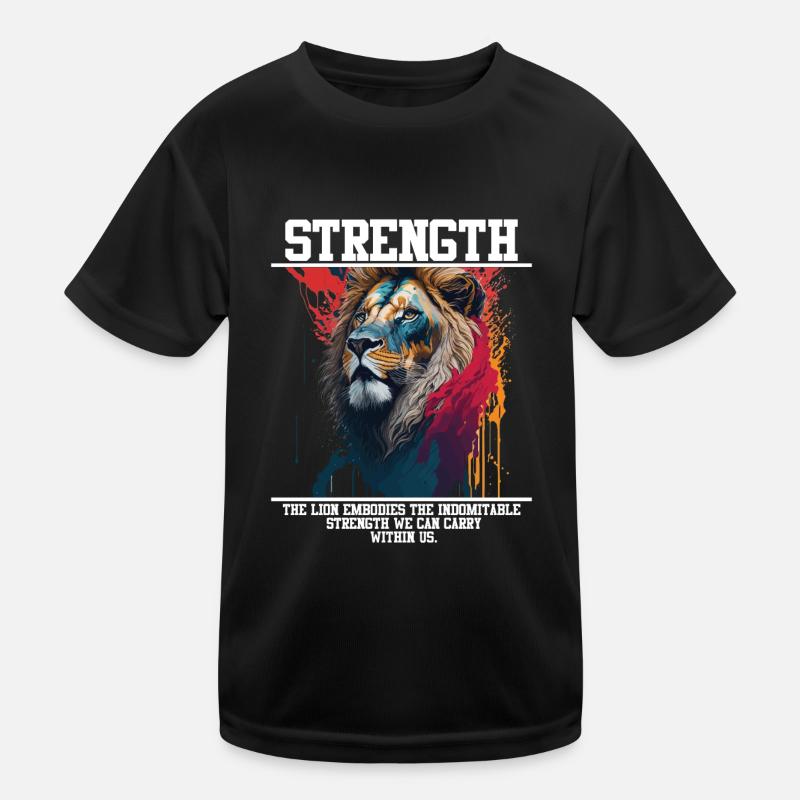 L’éclaboussure de force du lion T-shirt sport Enfant