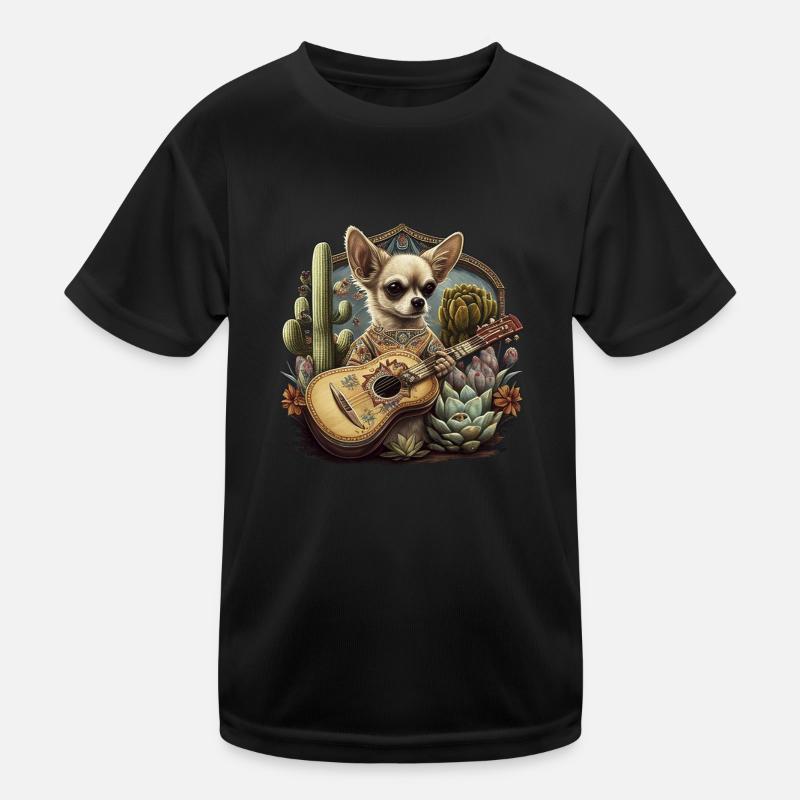 Chihuahua | Ukulele Guitar Hawaii Aloha Violine Kids Functional T-Shirt