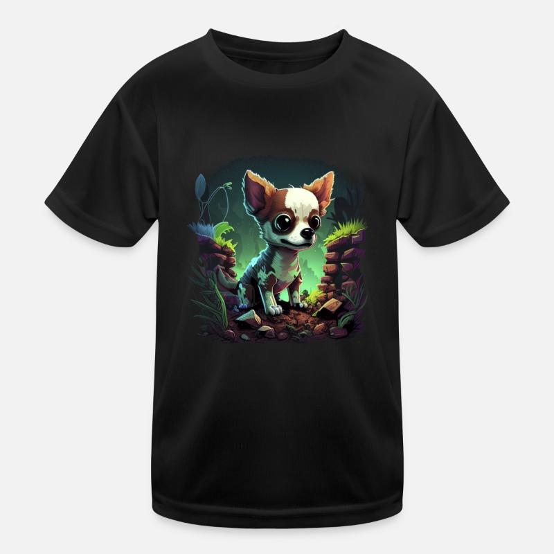 Chihuahua | Gaming Gamer Funny Comic Videogame Kids Functional T-Shirt