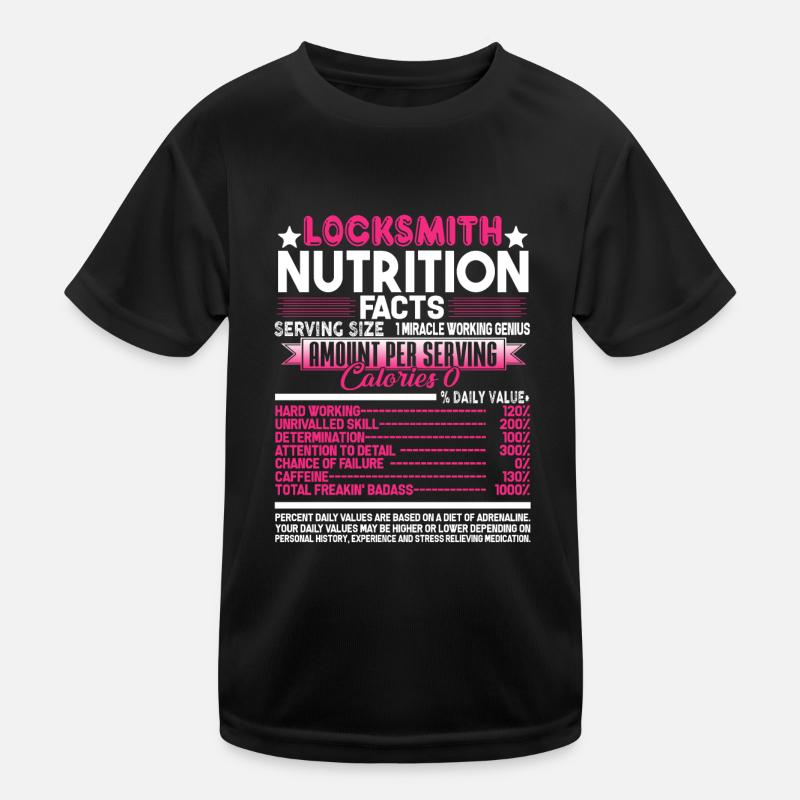 Locksmith Locksmith Nutrition Facts Kids Functional T-Shirt