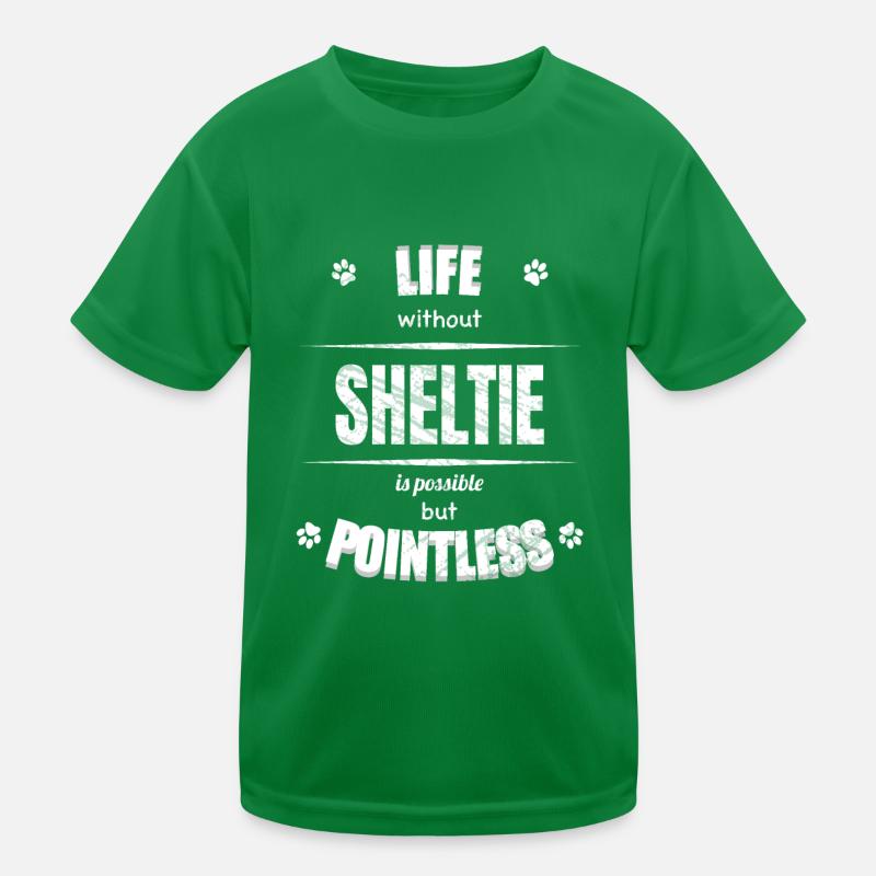 Life is possible but pointless - Sheltie Kids Functional T-Shirt