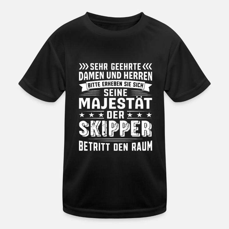 Skipper Geburtstag Skipper Sprüche Skipper - Kinder Funktions-T-Shirt - Schwarz