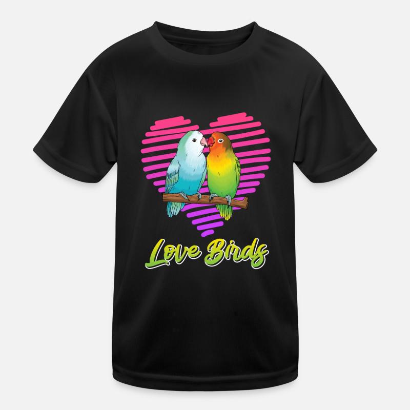 Inséparables Perroquets Amis Oiseaux Amis Oiseaux T-shirt sport Enfant