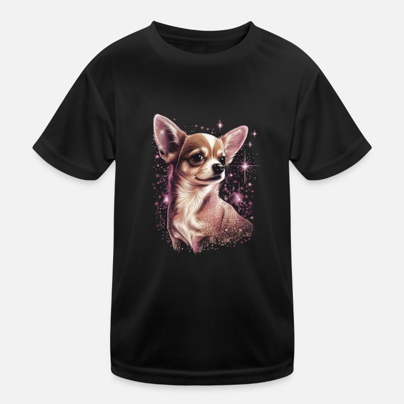 Chihuahua | Pretty Pink Rosa Mädchen Hunde Mama Kinder Funktions-T-Shirt