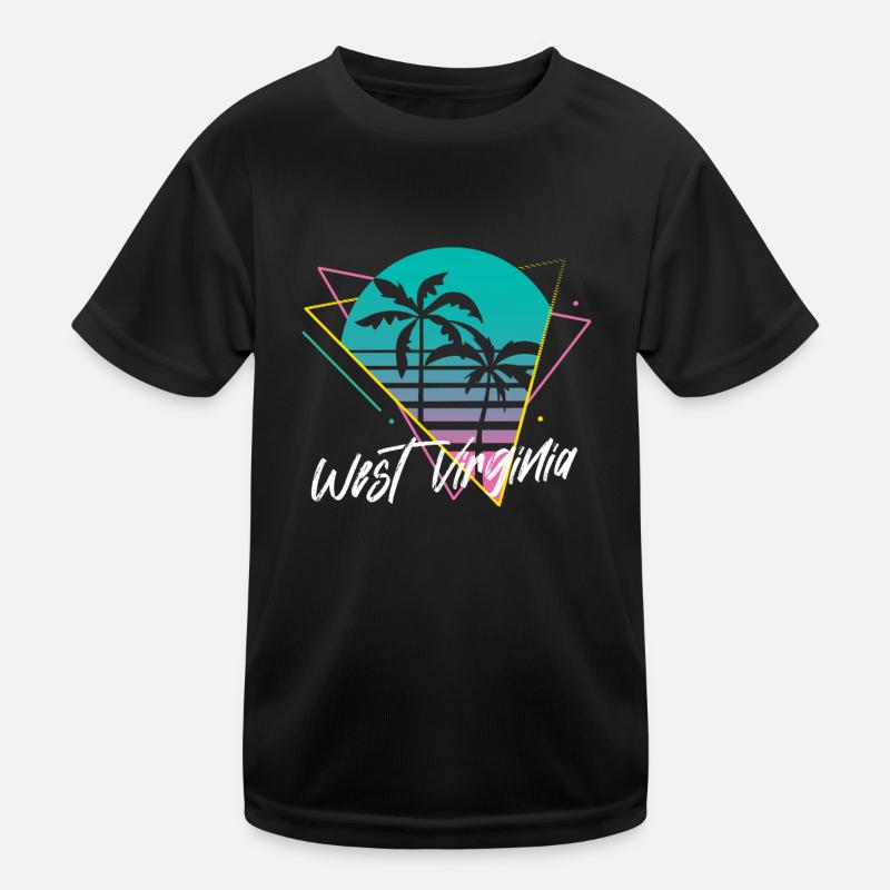 West Virginia Kinder Funktions-T-Shirt