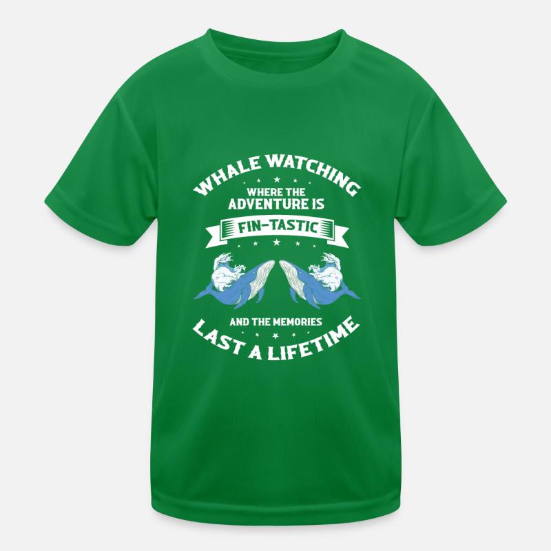 Wal-Design für Wale und Blauwale oder Belugawale Kinder Funktions-T-Shirt