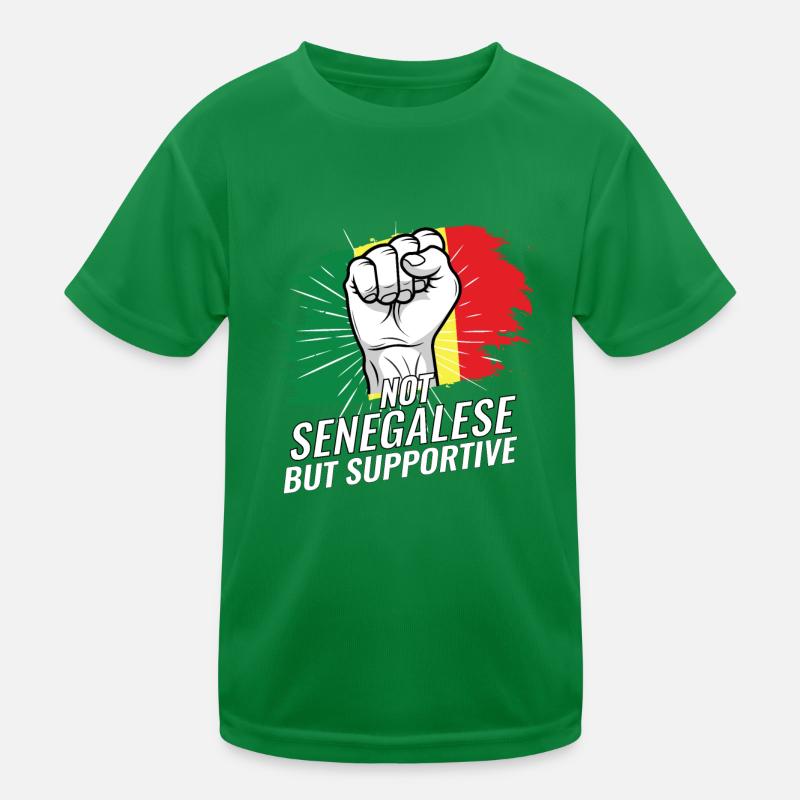 Pas sénégalais mais soutien au drapeau du Sénégal T-shirt sport Enfant