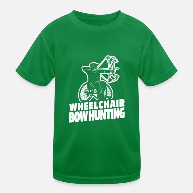 Bogenjagd Bogenjäger Rollstuhl Kinder Funktions-T-Shirt