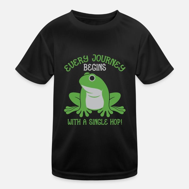 Jede Reise Beginnt Mit Einem Einzigen Hopser! Kinder Funktions-T-Shirt
