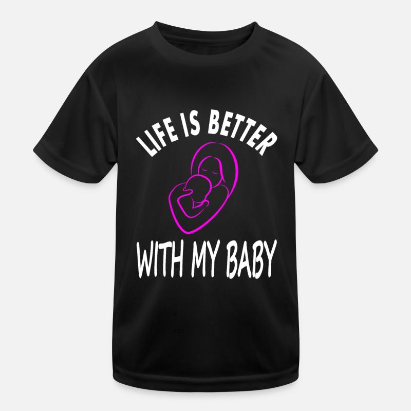 Mama und Baby on board Muttertag feiern Geschenk Kinder Funktions-T-Shirt