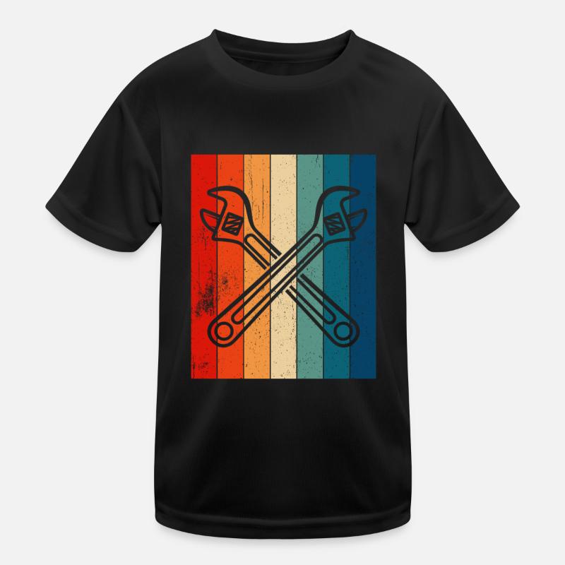 Clé à pipe à plombier rétro T-shirt sport Enfant