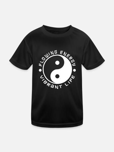 Yin Yang Citation Amour Chinois Traditionnel - T-shirt sport Enfant - noir