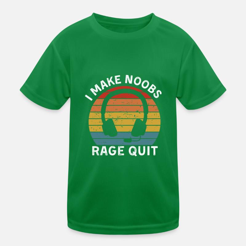 I make noobs rage quit Kids Functional T-Shirt